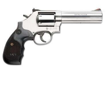 SMITH AND WESSON 357MAG SER 357M/38S 5" SS/LAM