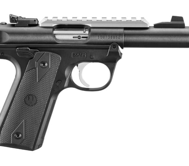 RUGER MKIV 22/45 BLK 22LR 4.4" TB