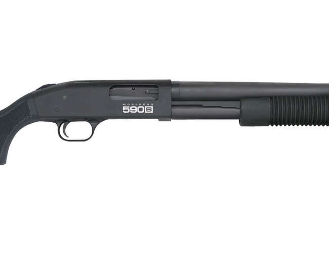 MOSSBERG 590S CPT 12/18.5 9+1 BL/SY OR