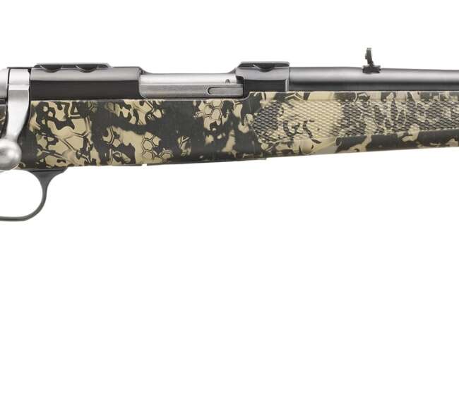 RUGER 77/357 357MAG BL/CAMO THREADED