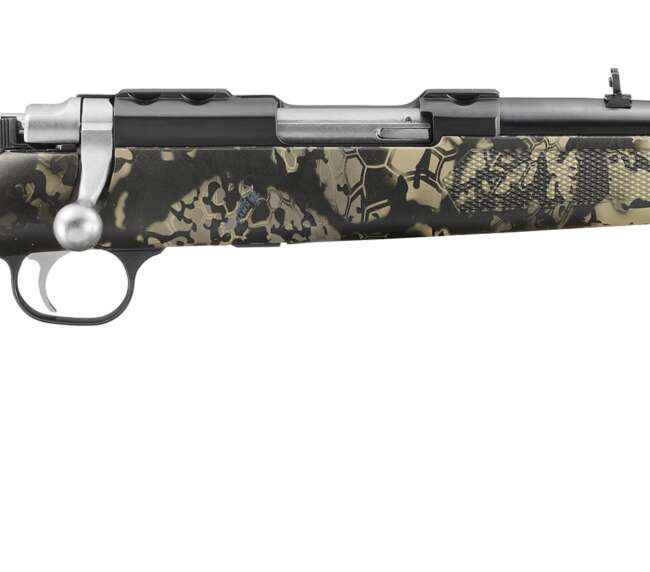 RUGER 77/44 44MAG BL/CAMO 16" AS TB
