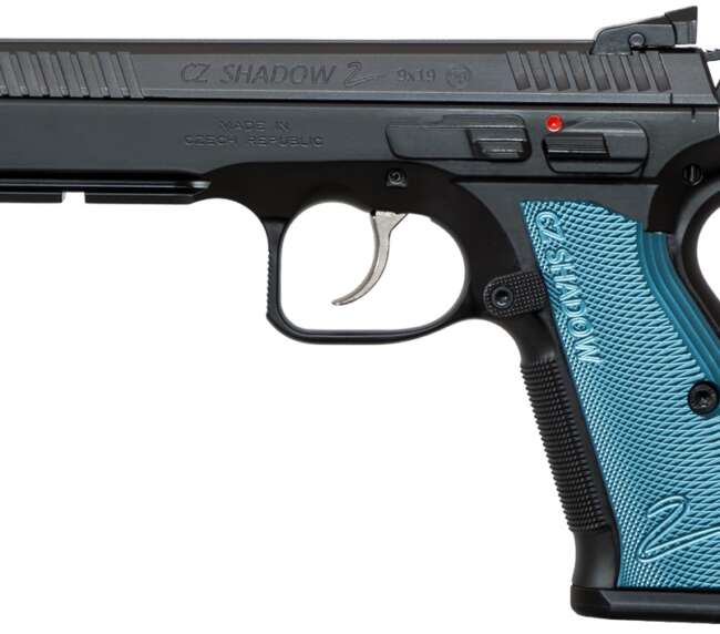 CZ 75 SHADOW 2 9MM 5" BLUE GRIP