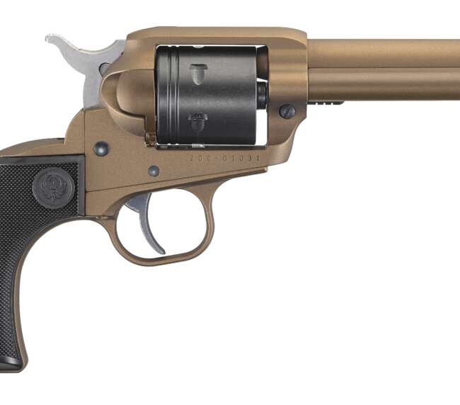 RUGER WRANGLER 22LR BRNZ/SY 4.6" 6SH