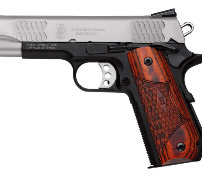 SMITH AND WESSON SW1911SC 45A 4.25" SS NS E-SER