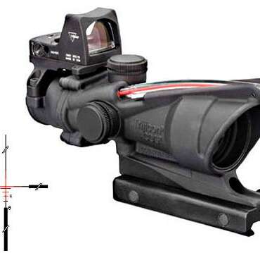 TRIJICON ACOG 4X32 RED BLSTC CRSHR .223