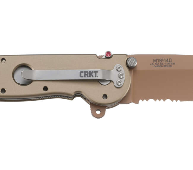 CRK M16-14D TANTO SERRATED FDE