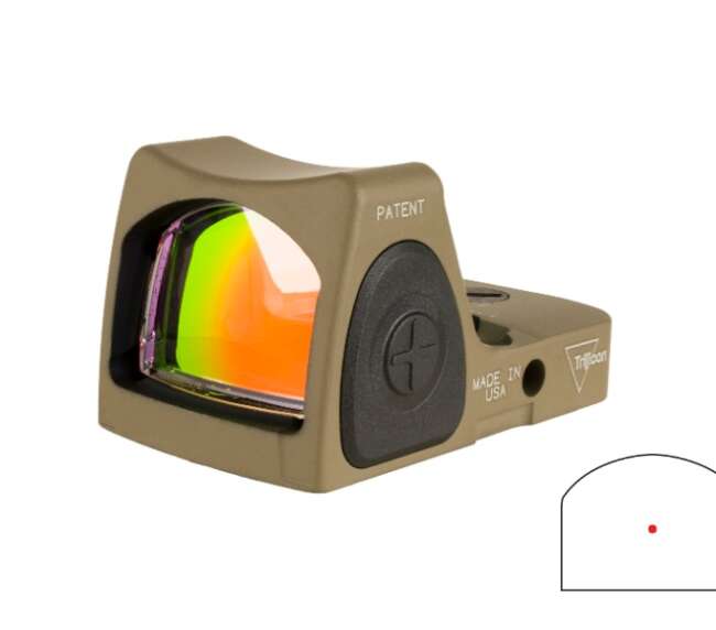 TRIJICON RMR TYPE 2 AS LED 3.25 MOA FDE