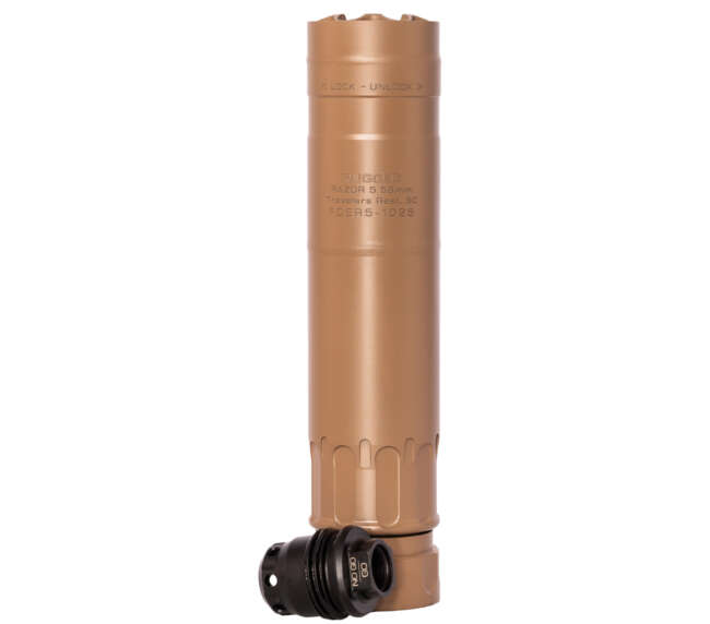 RUGGED SUPPRESSORS RAZOR556 5.56 SILENCER FDE