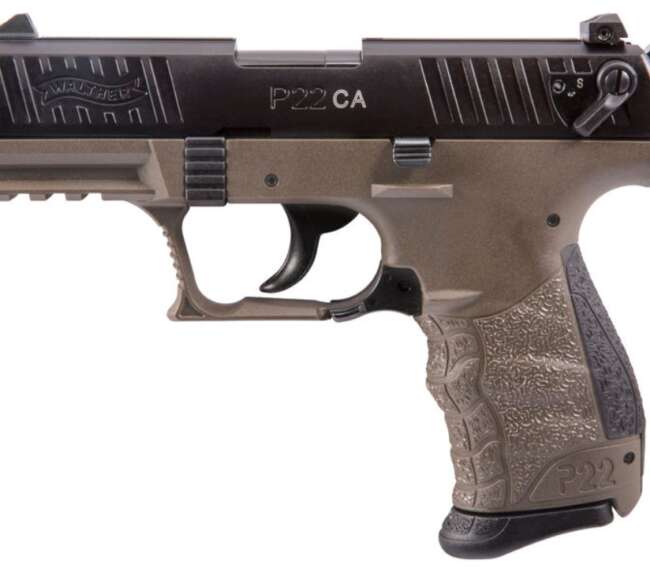 WALTHER ARMS P22 22LR BLK/FDE 10+1 3.4" CA#