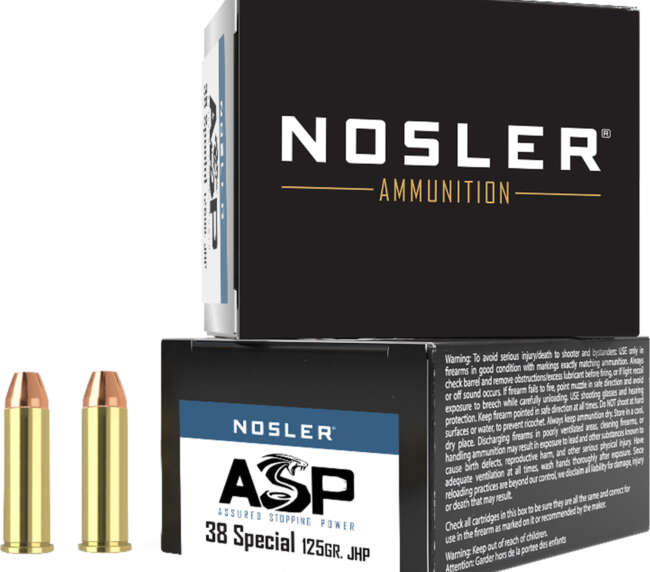 NOS 38SP 125GR ASP JHP 20RD