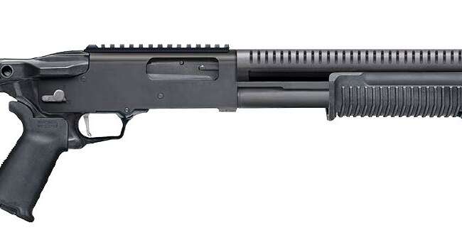 MOSSBERG 590R 12/18.5 6+1 BLK BREACHER