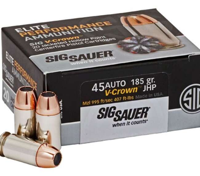 SIG 45AP 185GR V-CROWN 20RD