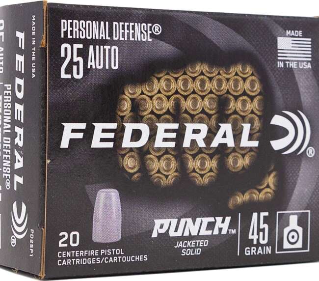 FDR 25AP 45GR PUNCH JHP 20RD