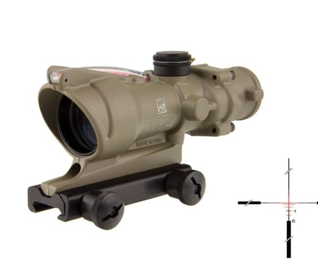 TRIJICON ACOG 4X32 .223 FDE BAC RED