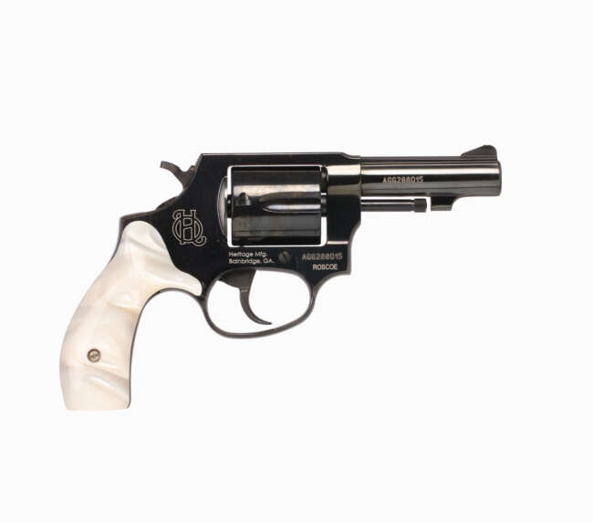 HERITAGE MANUFACTURING ROSCOE 38SPL BL/PEARL 3" 5RD