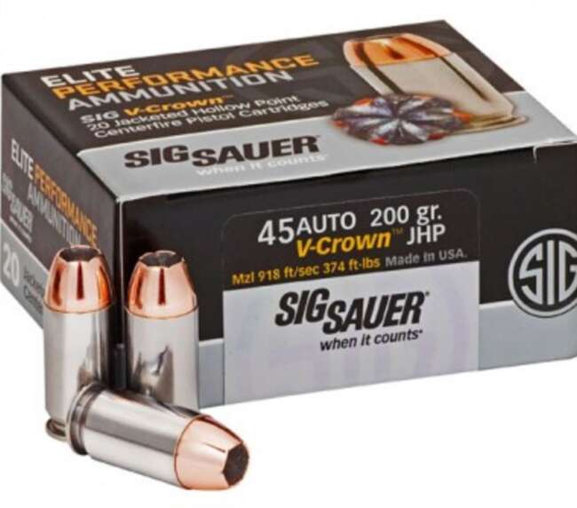 SIG 45AP 200GR V-CROWN 20RD