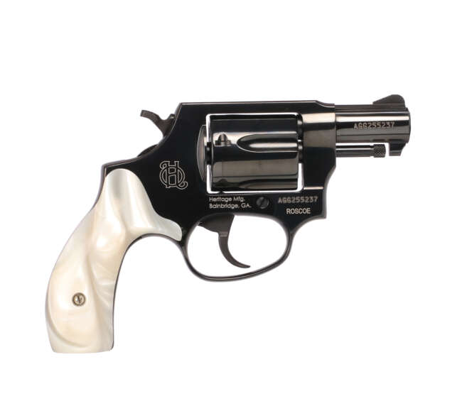 HERITAGE MANUFACTURING ROSCOE 38SPL BL/PEARL 2" 5RD