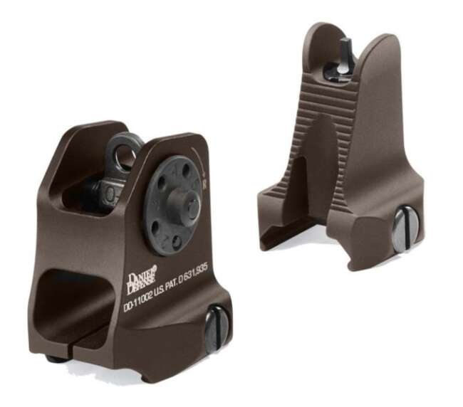 DANIEL DEFENSE FRONT/REAR SIGHT COMBO BROWN
