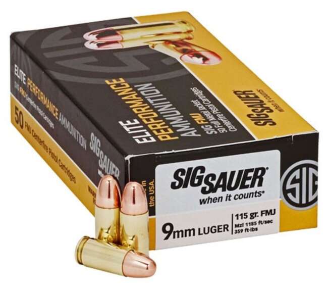 SIG 9MM 115GR FMJ 50RD