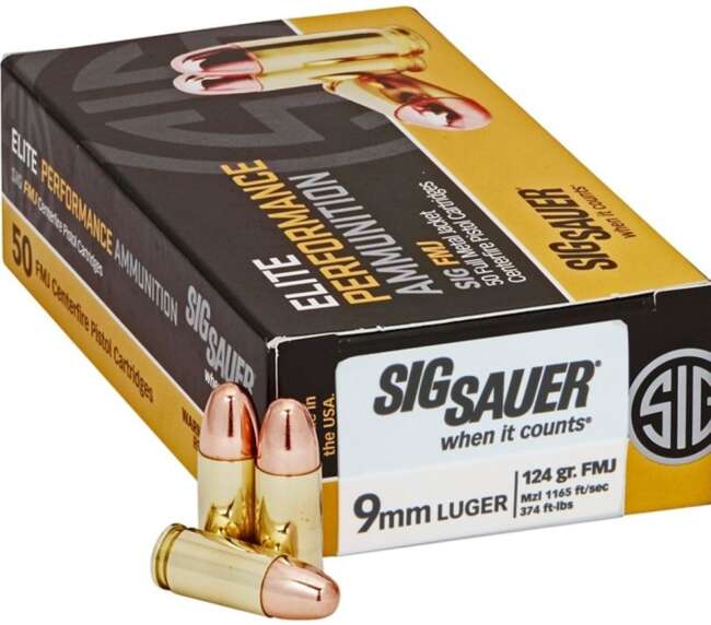 SIG 9MM 124GR FMJ 50RD