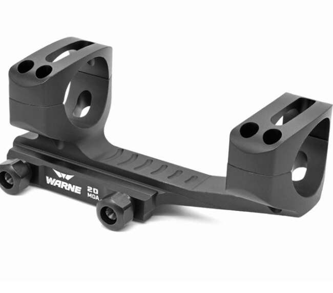 WARNE MOUNT SKEL 30MM MSR 20MOA BLK