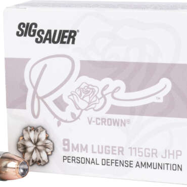 SIG 9MM 115GR V-CROWN ROSE 20R