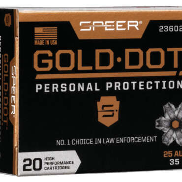 SPR 25AP 35GR GOLD HP 20RD