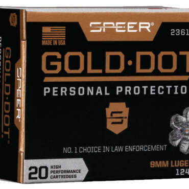 SPR 9MM+P 124GR GOLD HP 20RD