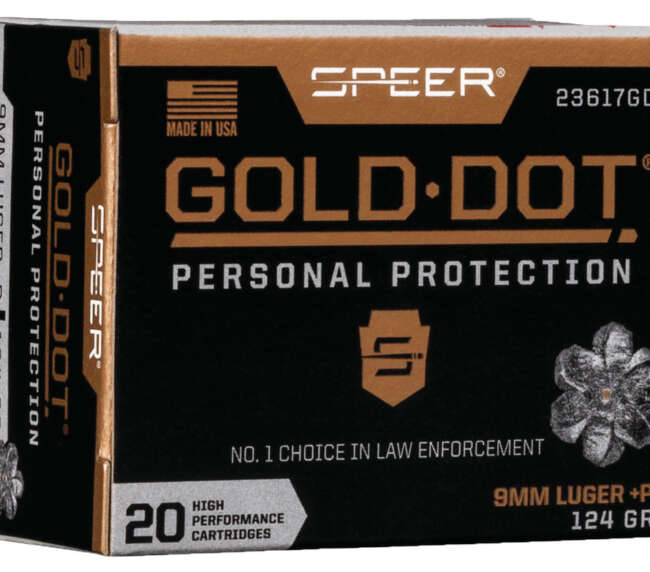SPR 9MM+P 124GR GOLD HP 20RD