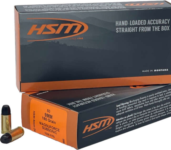 HSM 9MM 180GR SUB LFN 50RD