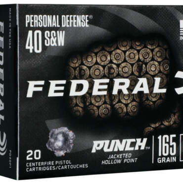 FDR 40SW 165GR PUNCH JHP 20RD
