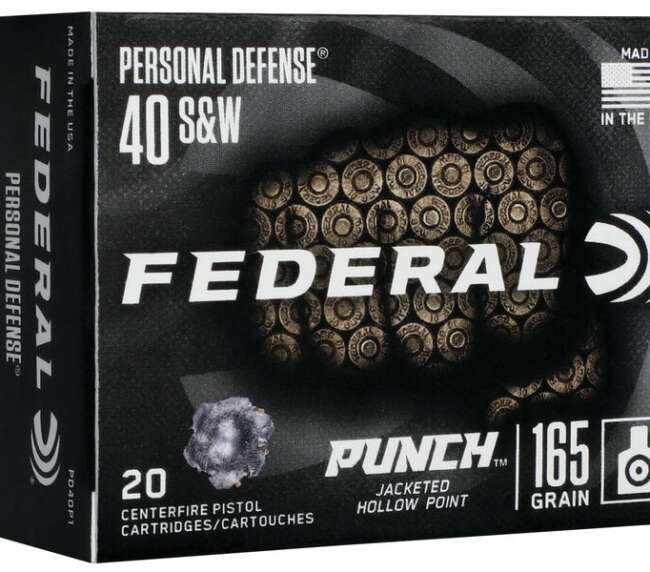 FDR 40SW 165GR PUNCH JHP 20RD