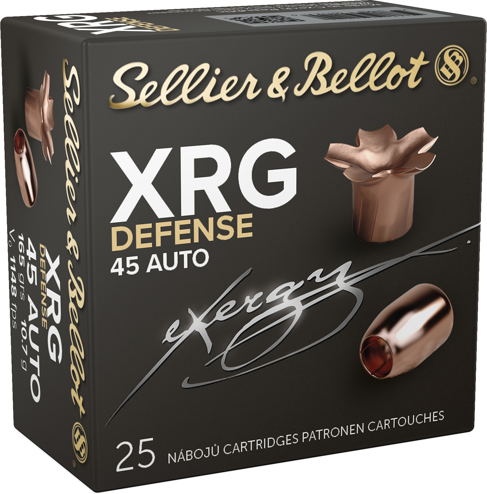 S&B 45AP 165GR XRG 25RD