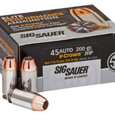 SIG 45AP 200GR V-CROWN 20RD
