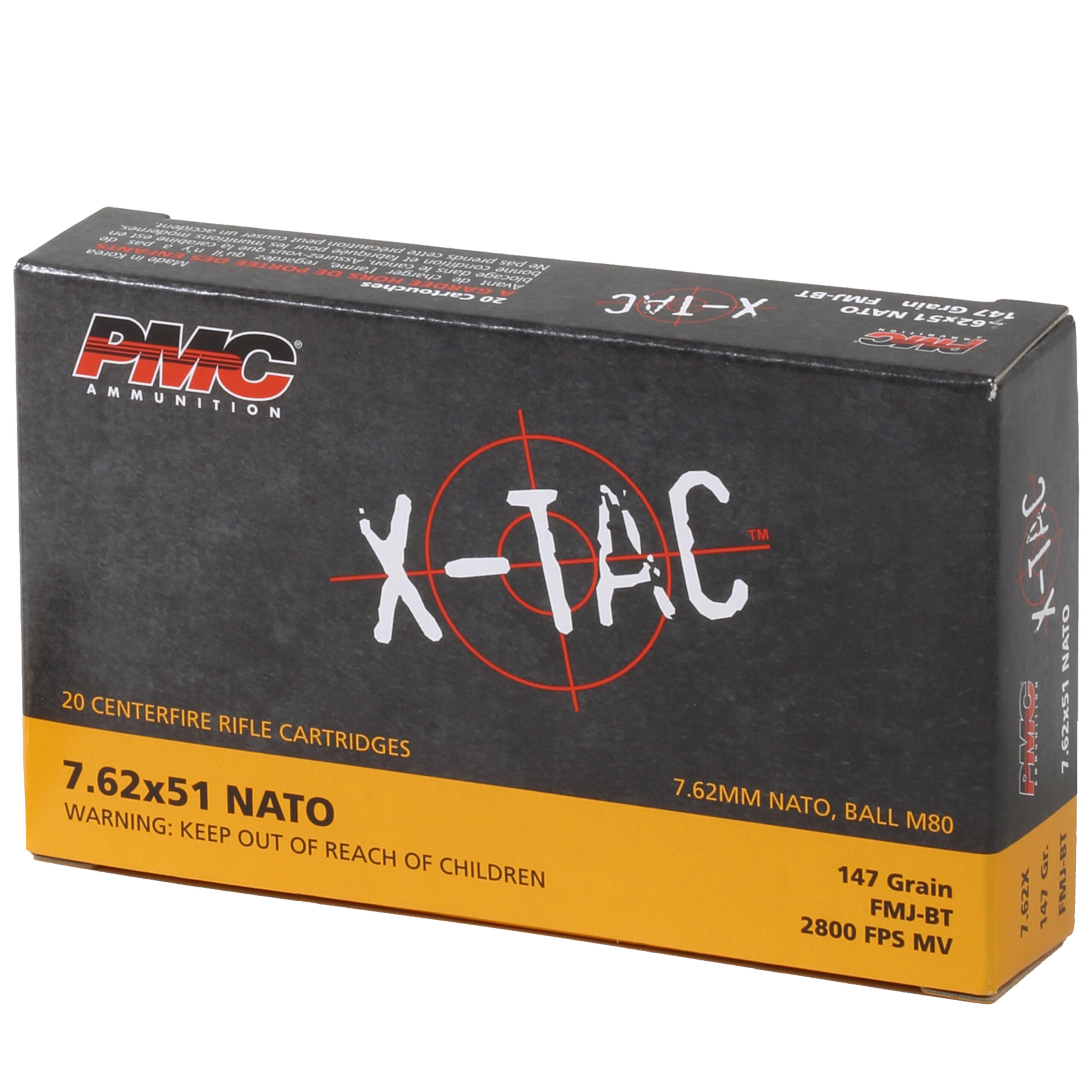 PMC 7.62NATO 147GR XTC FMJBT20