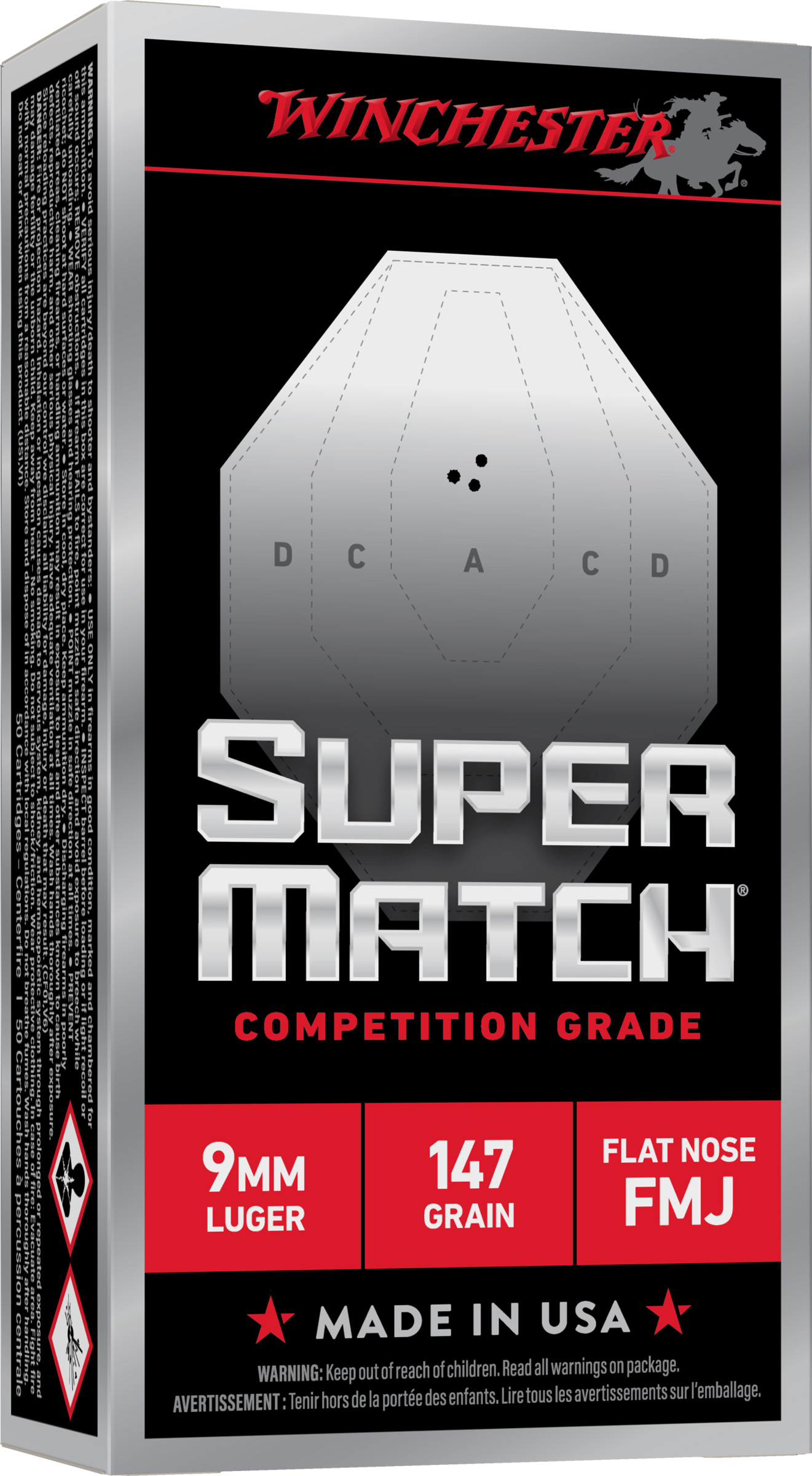 WIN 9MM 147GR MATCH FMJ FN 50